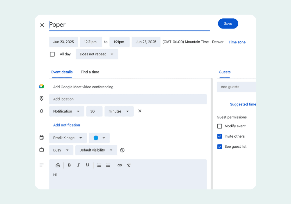 Generate Calendar Links