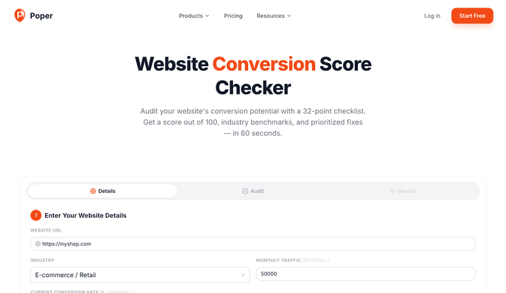 Enter Your Website Details