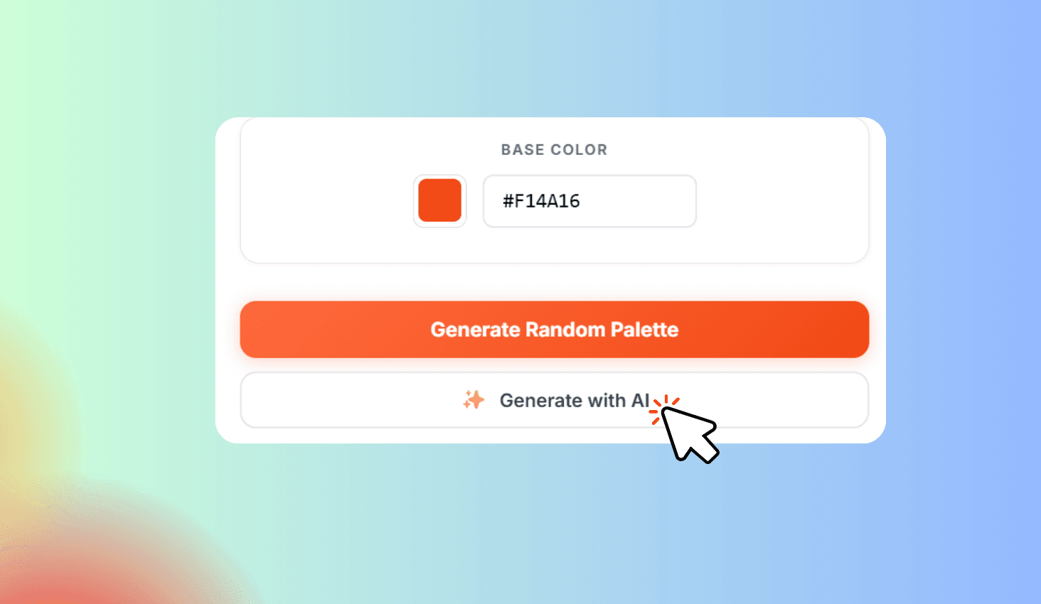 Choose a Base Color or Generate with AI