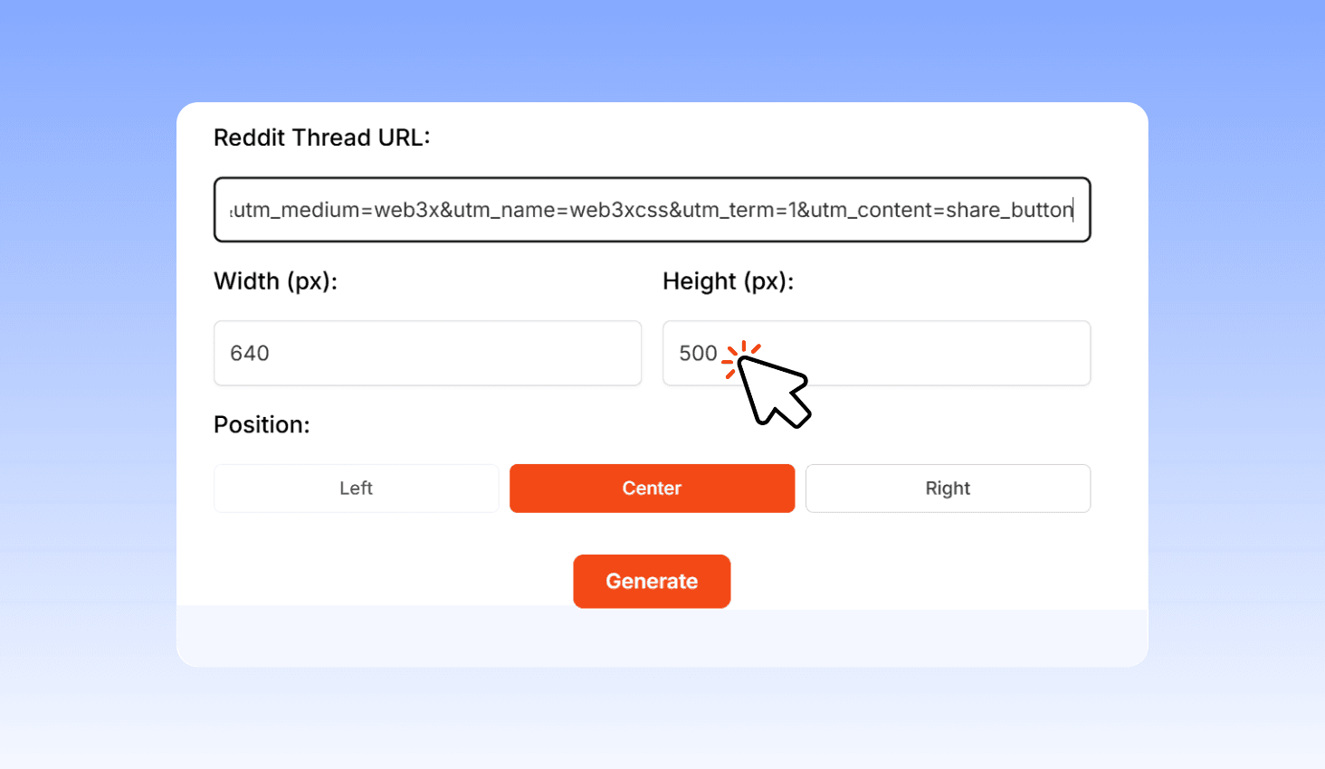 Enter Reddit Thread URL
