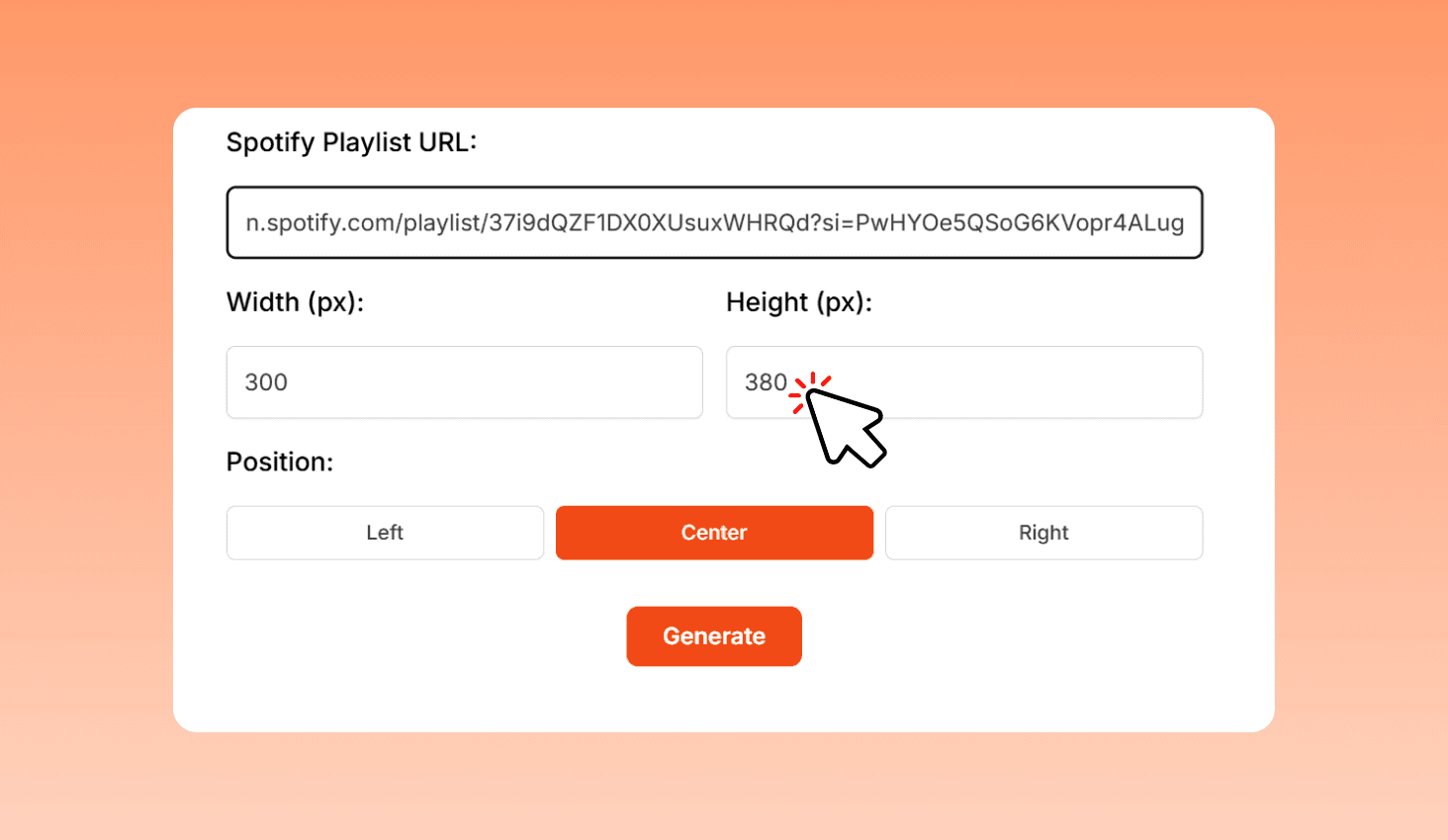 Enter Spotify Playlist URL