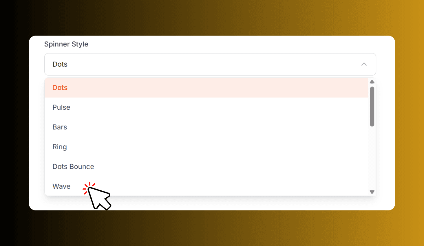 Pick a Spinner Style