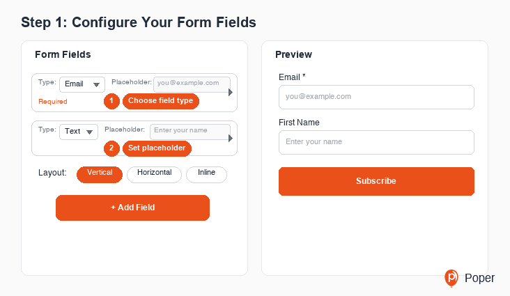 Choose Fields and Layout