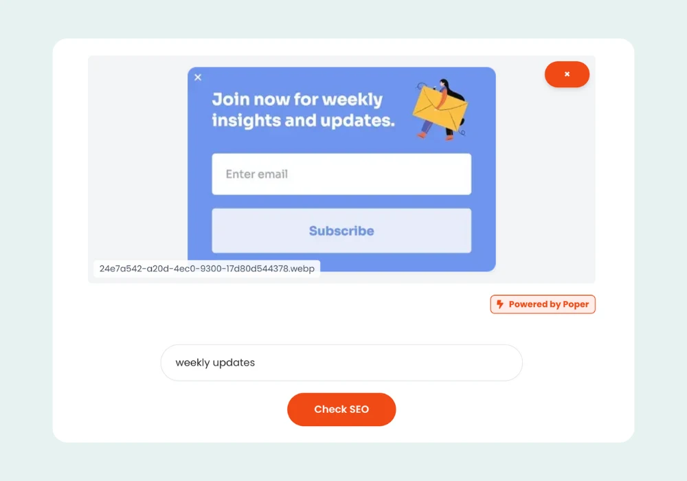 Use the Popup SEO Checker