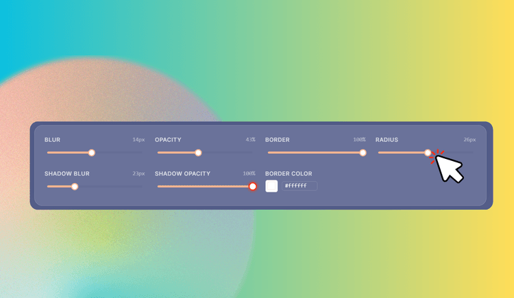 Glassmorphism UI Generator - Poper