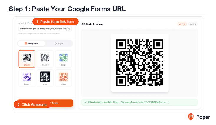 Paste Your Google Forms URL
