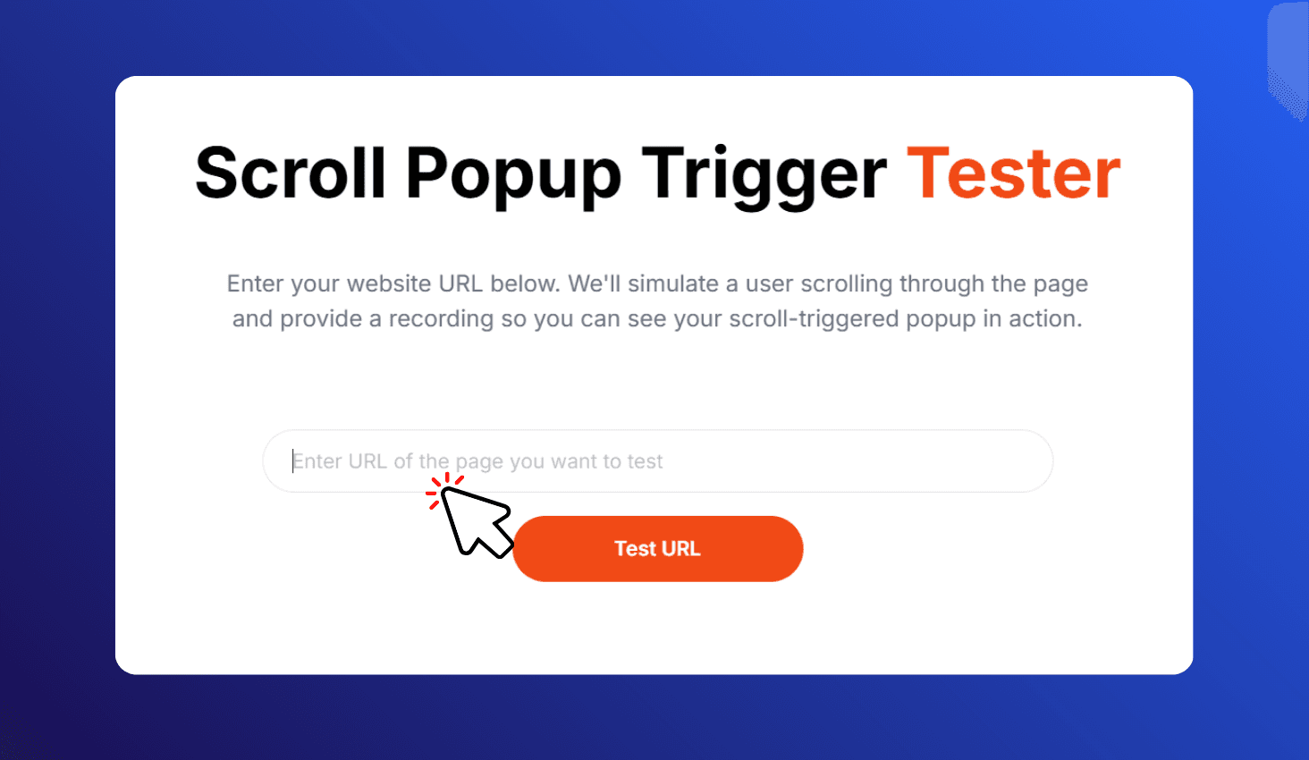 Enter Your Website URL