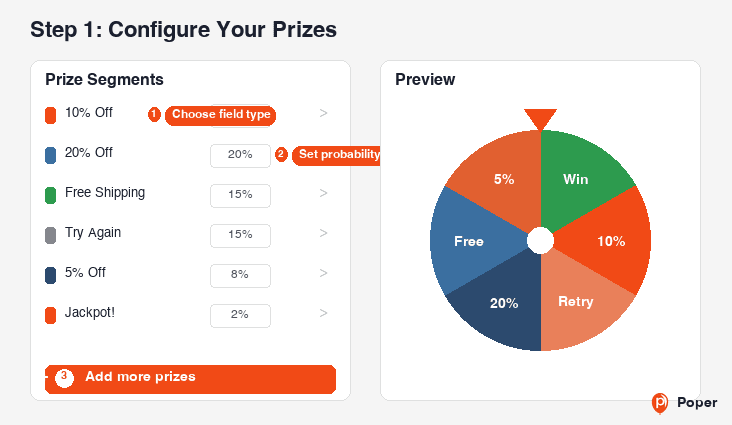 Add Prize Segments