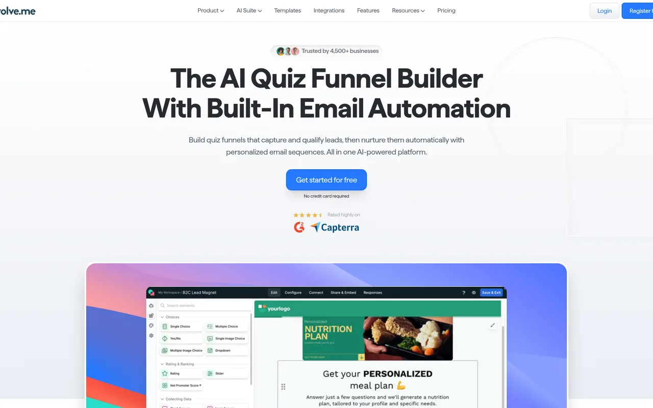 Involve.me homepage