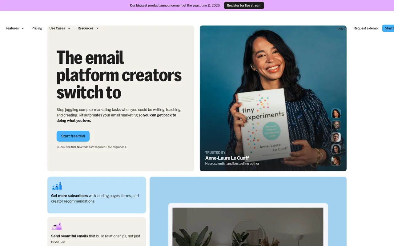 Kit homepage