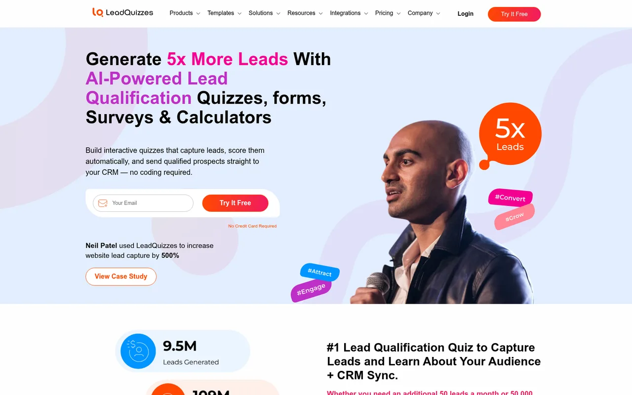 LeadQuizzes homepage