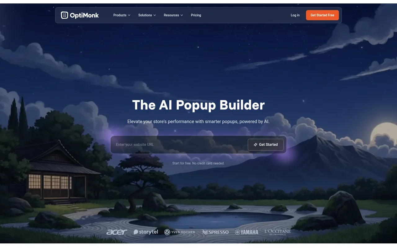 OptiMonk homepage
