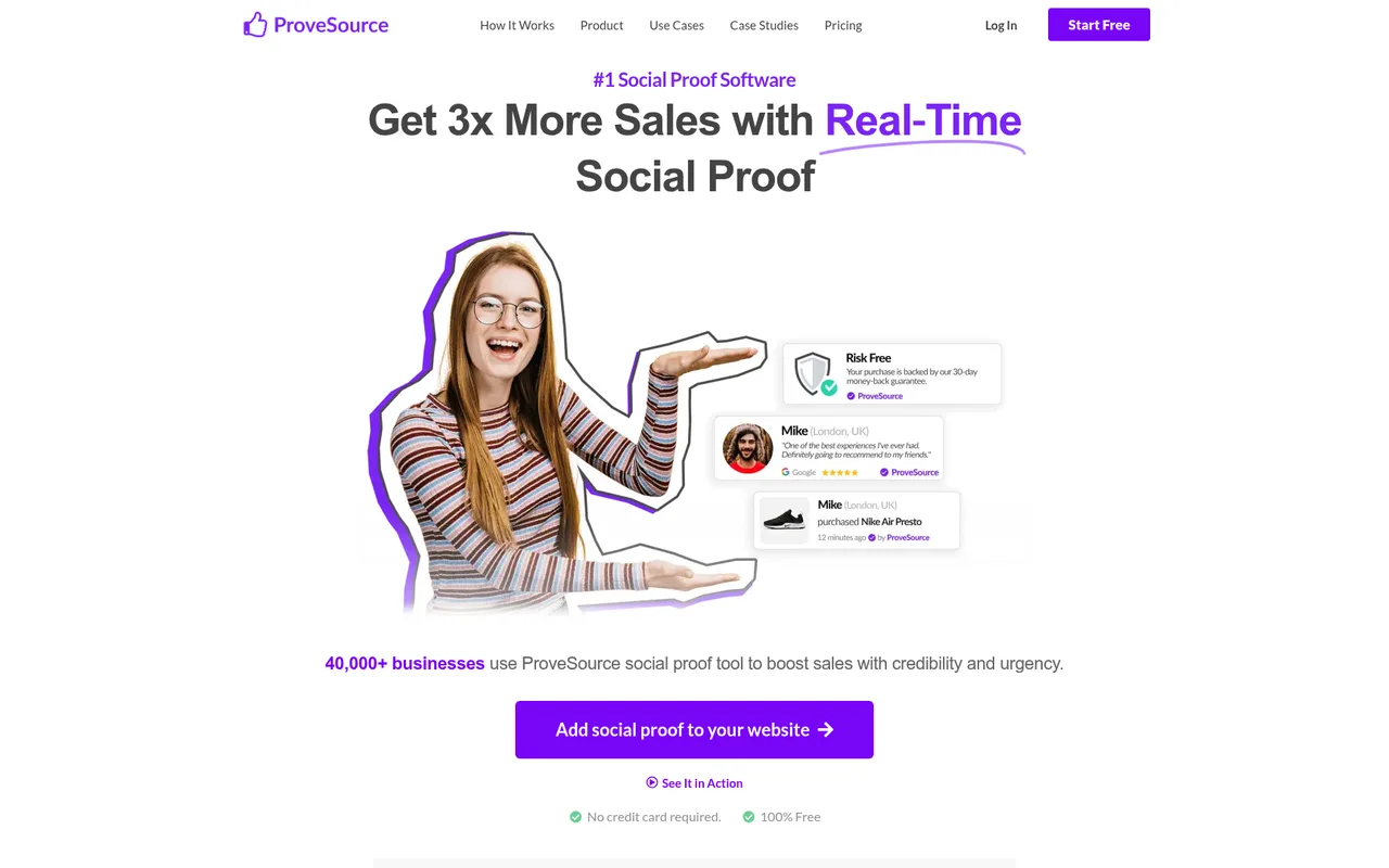 ProveSource homepage