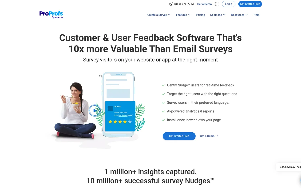 Qualaroo homepage