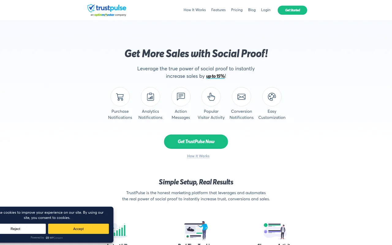 TrustPulse homepage