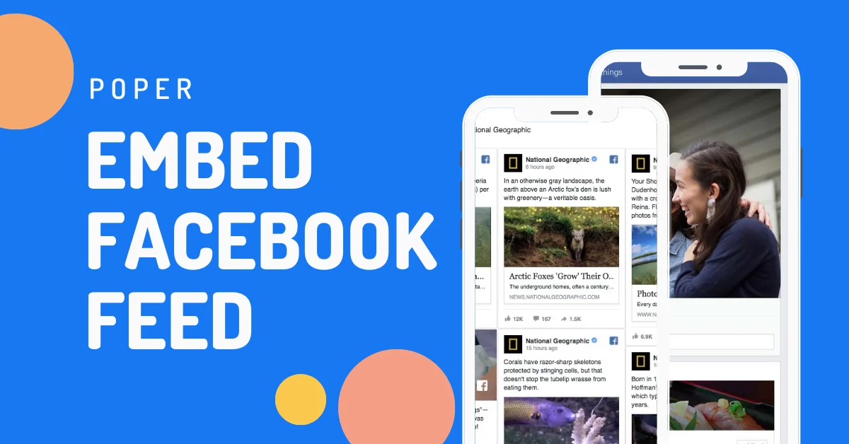 Facebook Static Infeed Image Free Facebook Feed Embed Generator - Add Feed to Your Site - Poper
