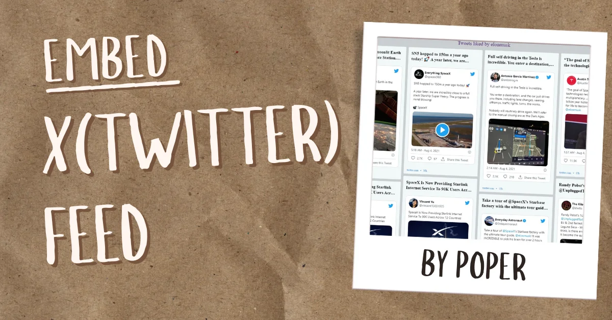 Embed twitter feed poper