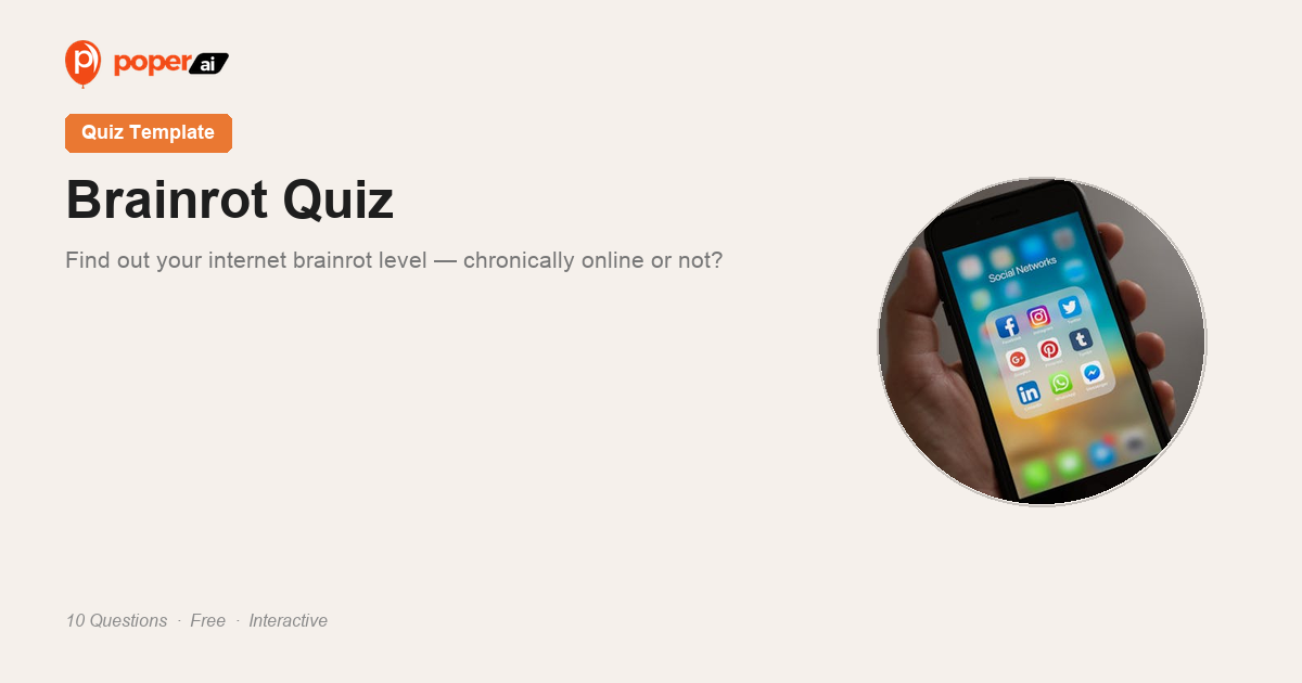 Brainrot Quiz — How Chronically Online Are You? | Poper