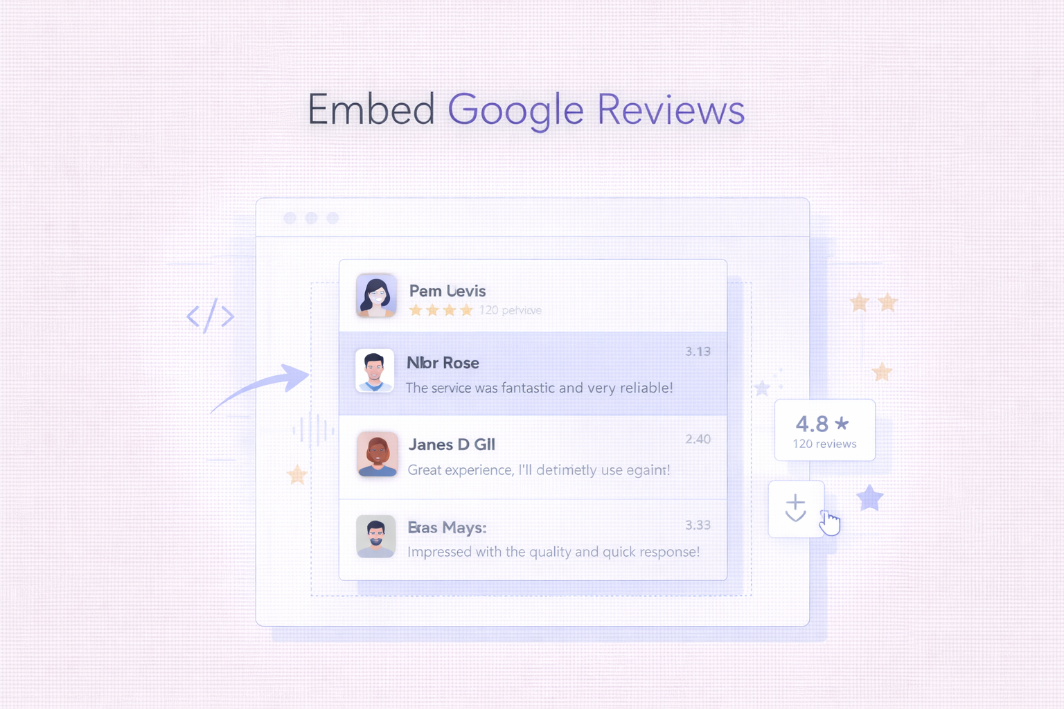 Free Embed Google Reviews - Poper