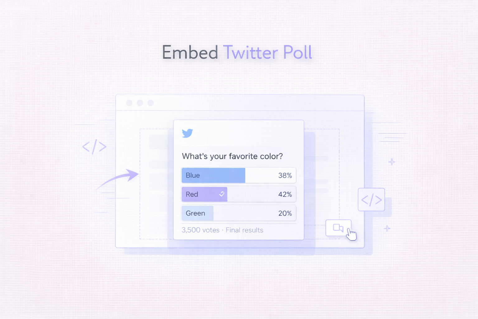 Embed Twitter Poll - Poper