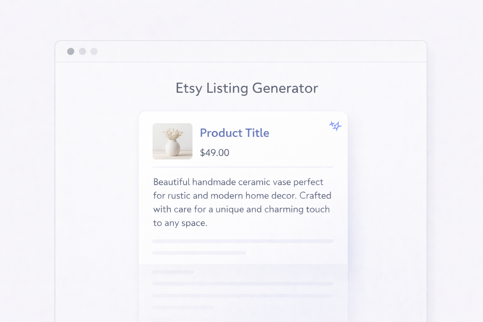 Free Etsy Listing Generator - Poper