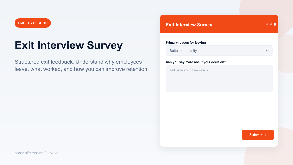 Exit Interview Survey template preview