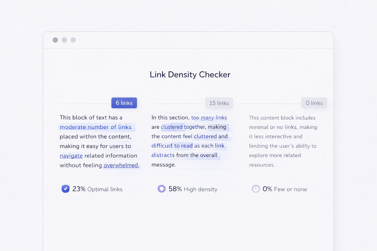 Free Link Density Checker - Analyze Internal & External Links - Poper