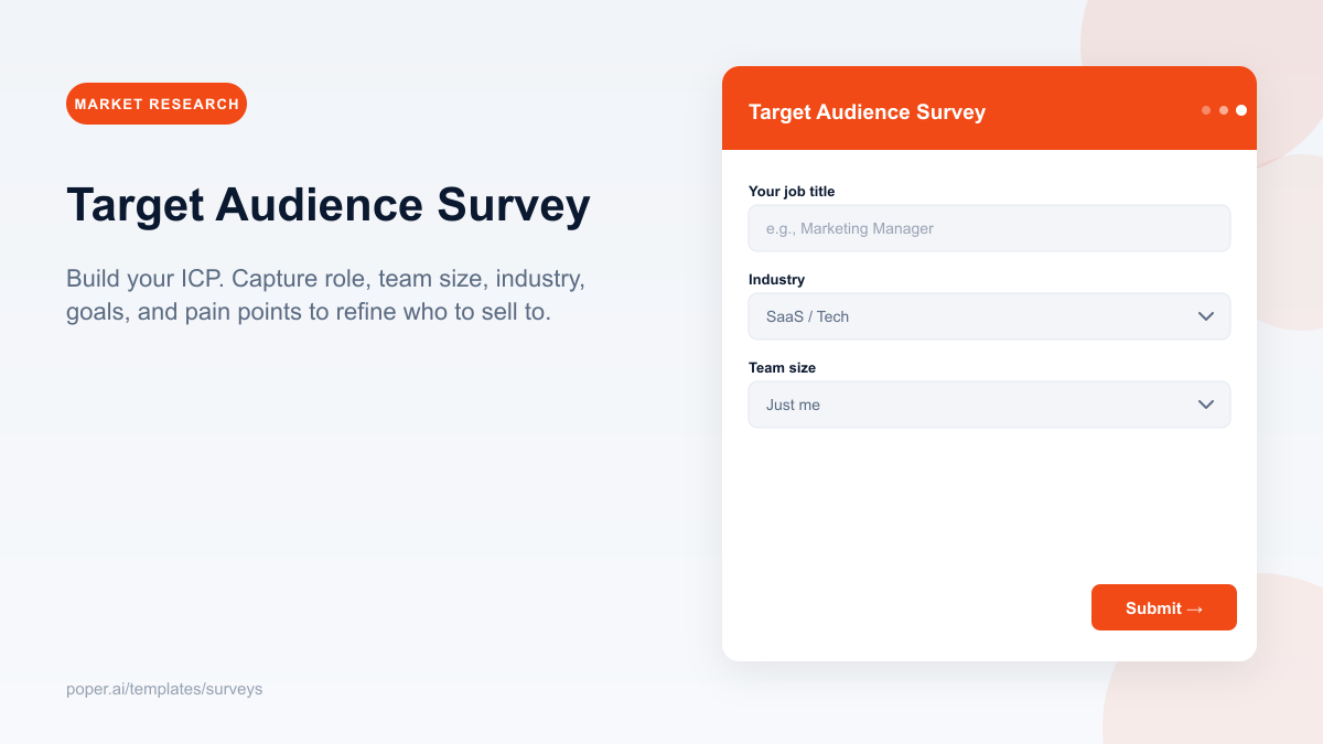 Target Audience Survey template preview