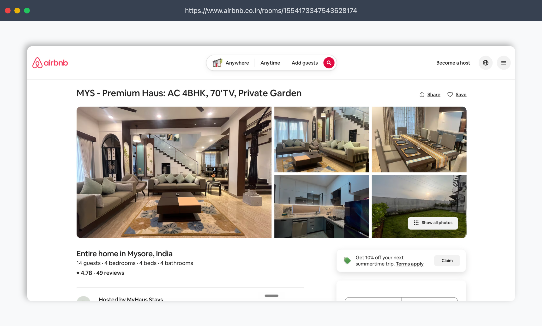 Airbnb Reviews widget embedded on a vacation rental listing showing 4.97 of 5 from 247 guest reviews and guest review cards