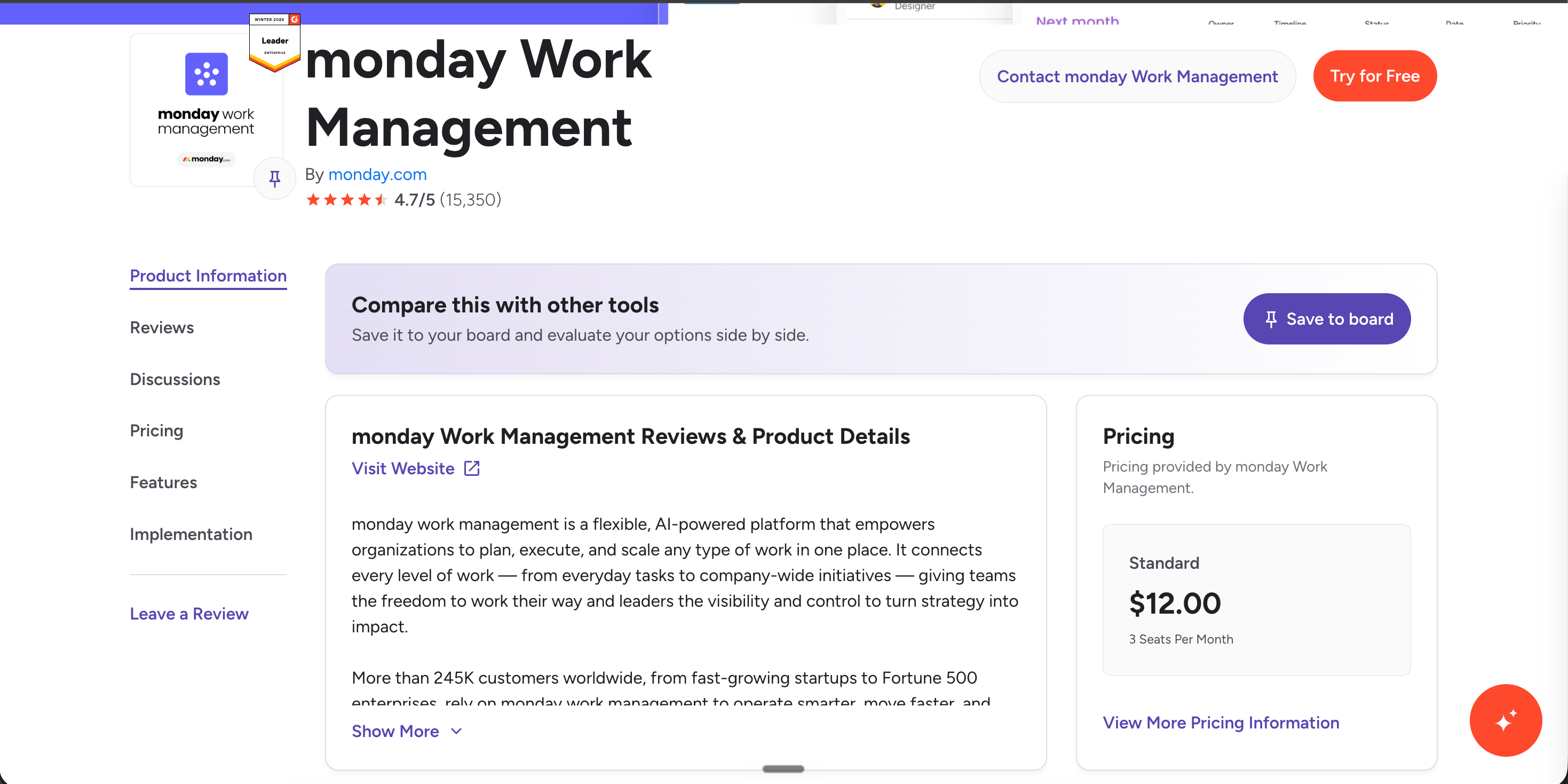 G2.com product profile page for Acme Analytics showing a 4.7-star rating from 612 reviews and review quotes from business buyers