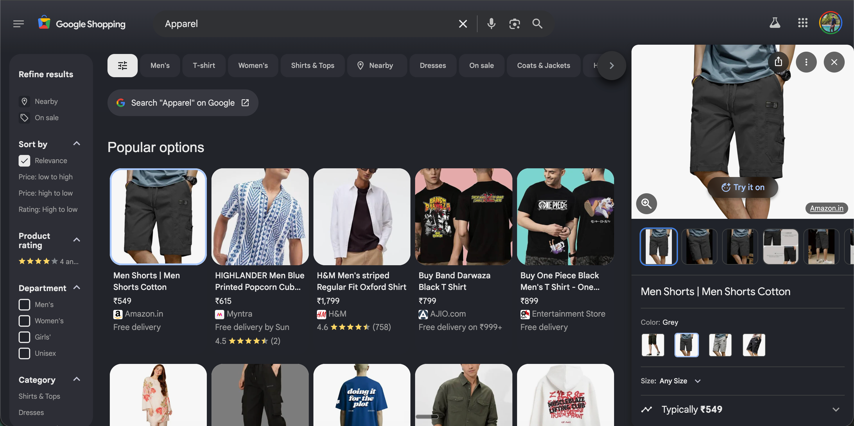 google.com/shopping seller page for Acme Outdoors showing 4.8 stars from 12,847 buyers, Top Quality Store Google badge, time-window filter sidebar (last month, quarter, year), and 3 source reviews from Marcus T, Priya S, and James R