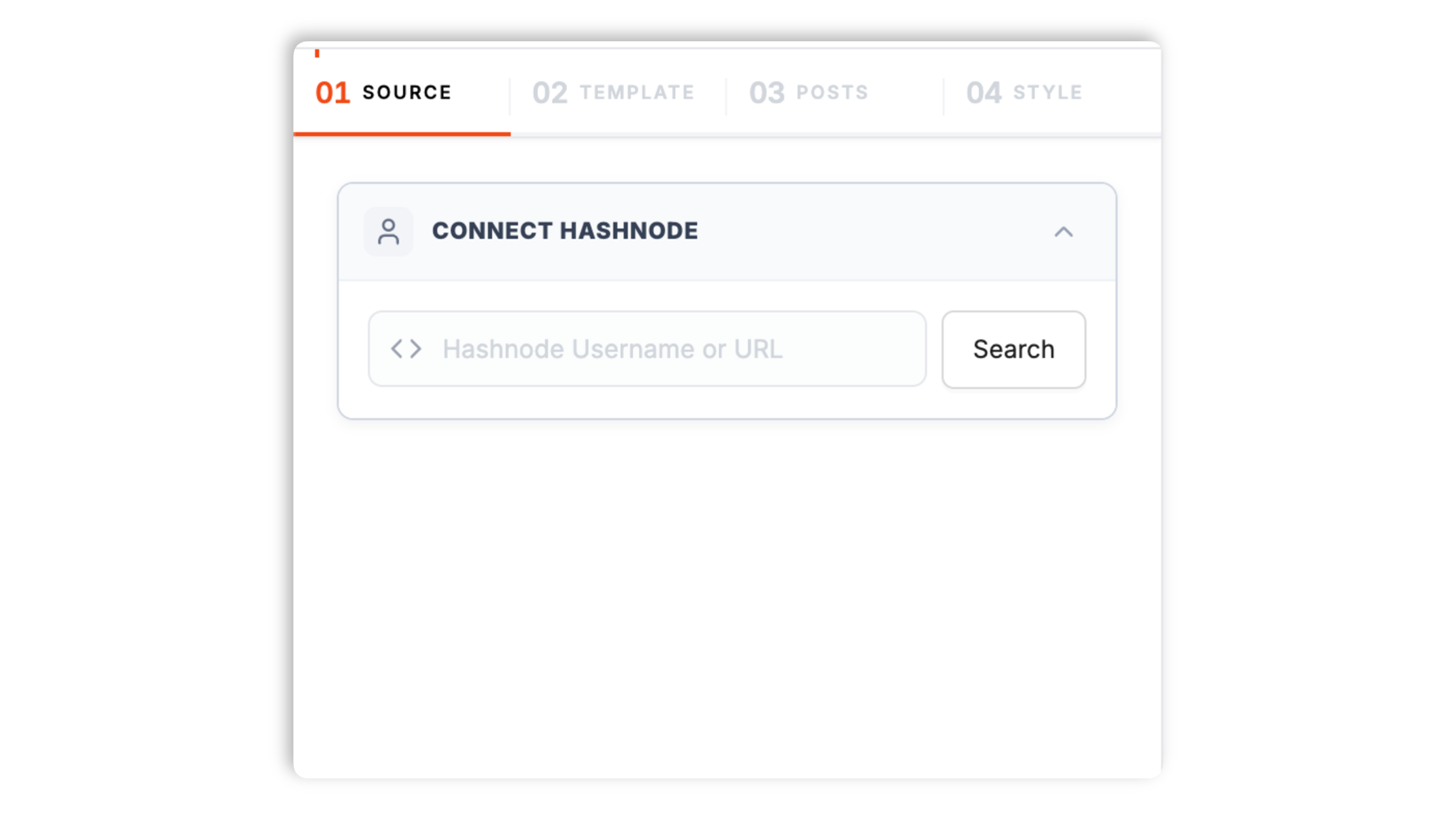 Poper renders public Hashnode user or publication posts through the supported feed source.