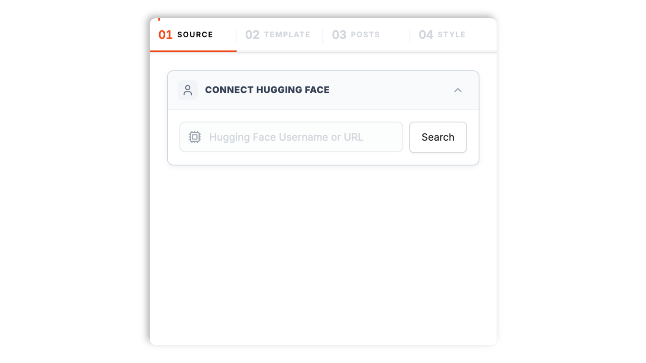 Enter your Hugging Face handle step illustration