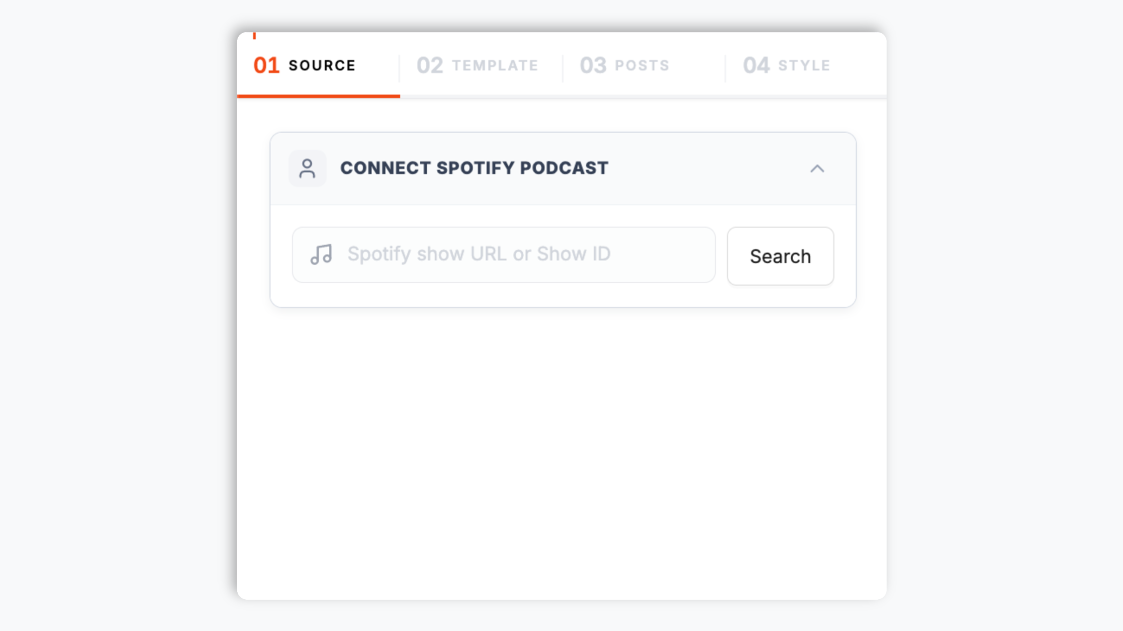 Poper widget builder connecting The Acme Show via spotify.com/show/123 with 47K subscribers, Top 100 Tech Podcast badge, and a green Connect button