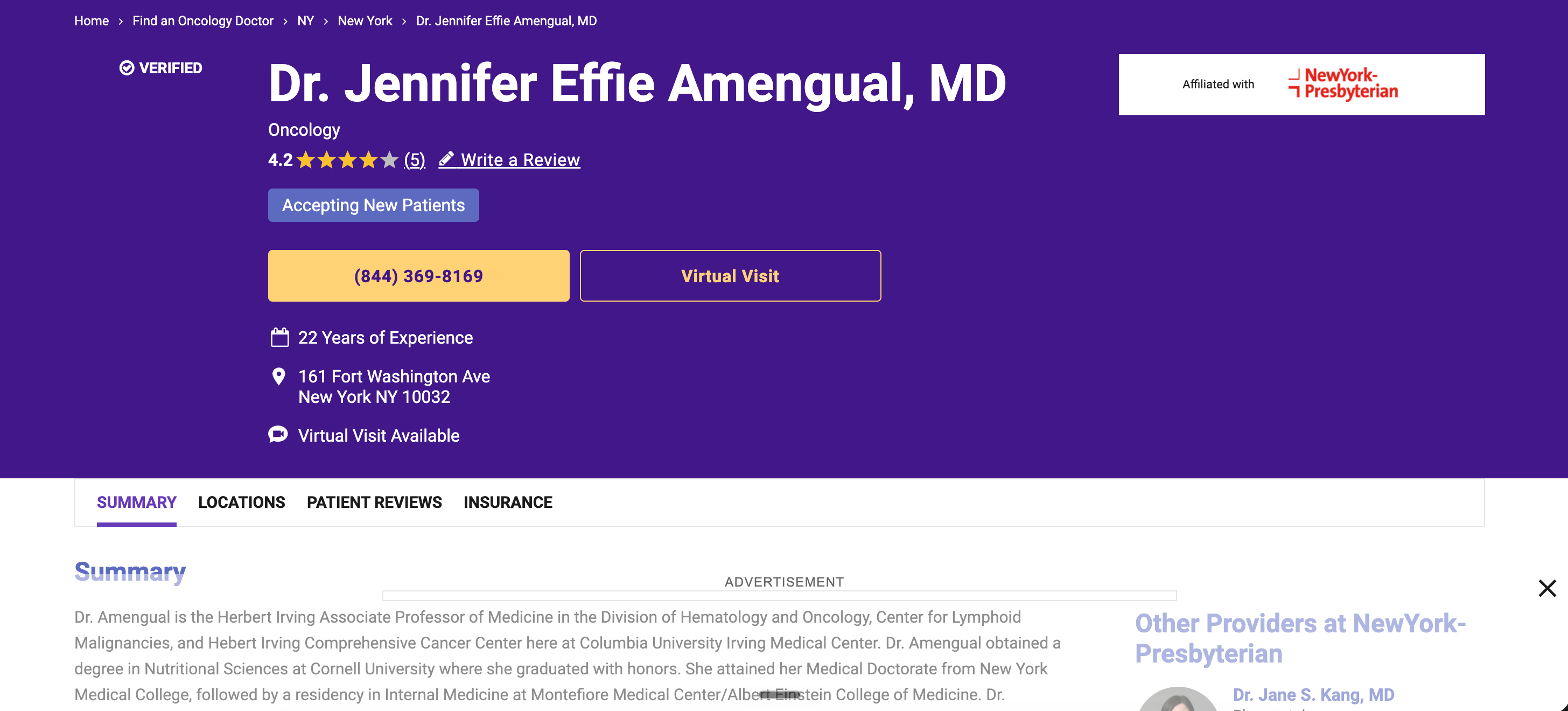 Vitals.com profile page for Dr. Aisha Patel, OB/GYN in Boston, showing 4.8 star rating from 187 Source reviews where available, Patient Choice 2026 badge, accepted insurance networks (Aetna, BCBS, Cigna, UnitedHealth, Humana), and three patient reviews